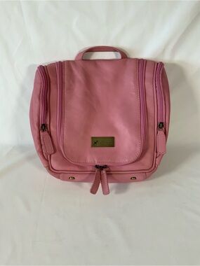 Catwalk Collection Handbags Dusty Pink Leather Travel Cosmetic Bag Top Handle